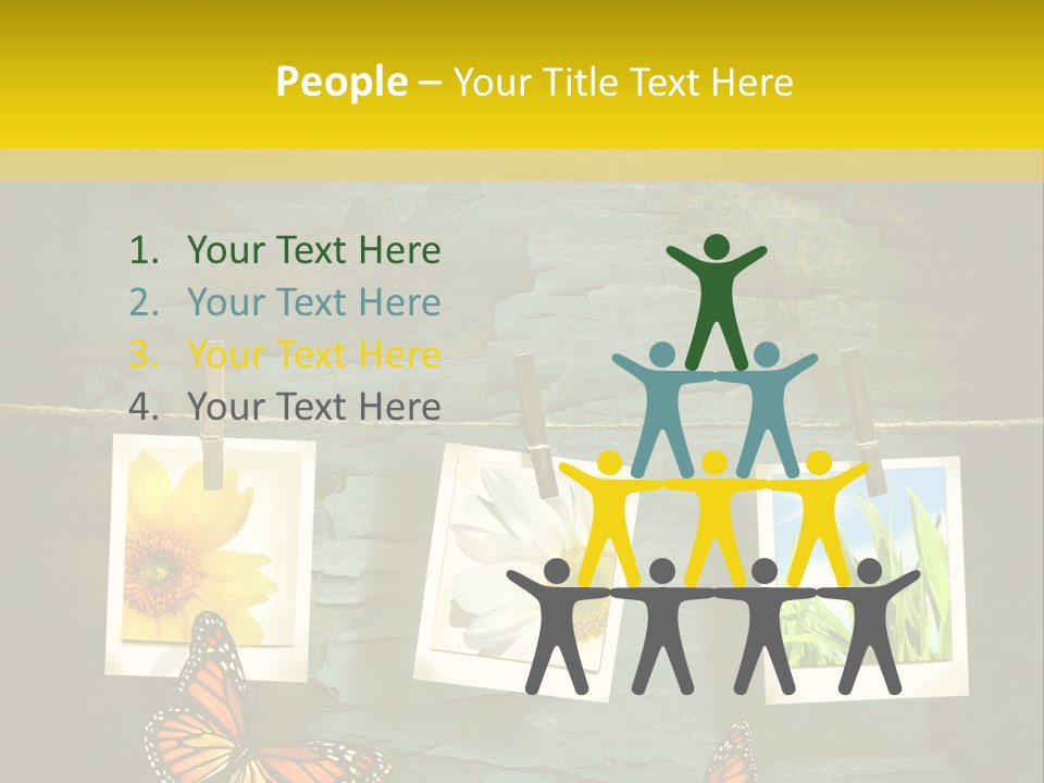 Rope Attach Grunge PowerPoint Template