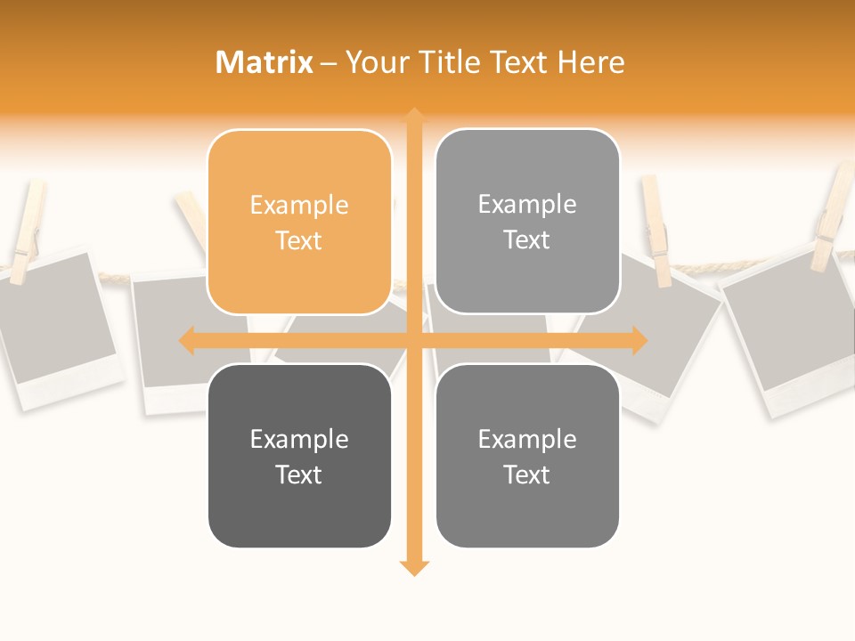 Clothespin Stick Rope PowerPoint Template