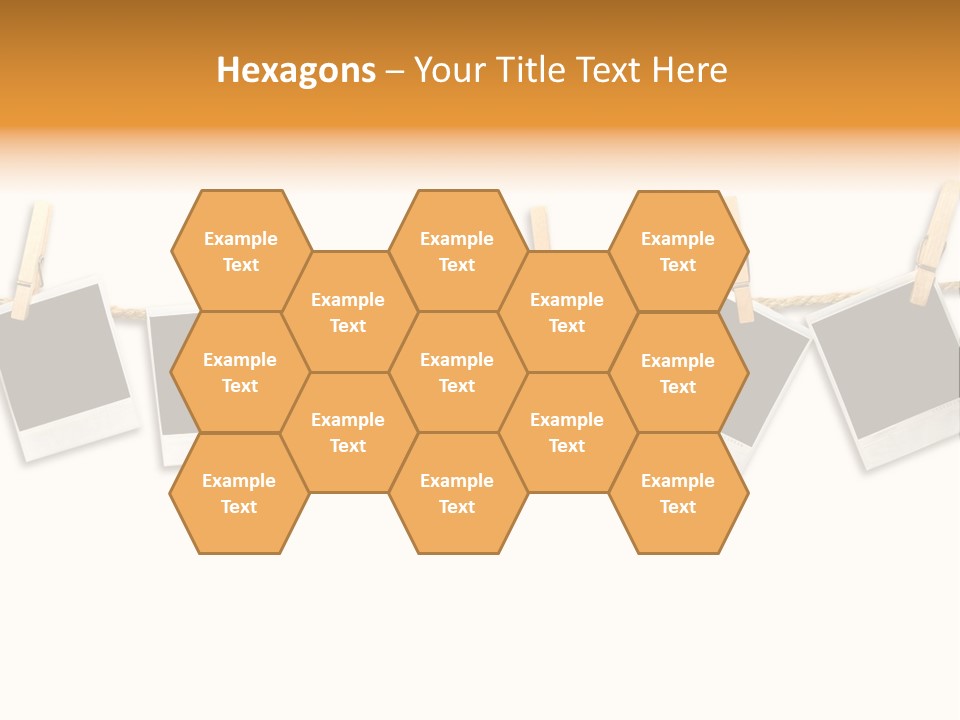 Clothespin Stick Rope PowerPoint Template