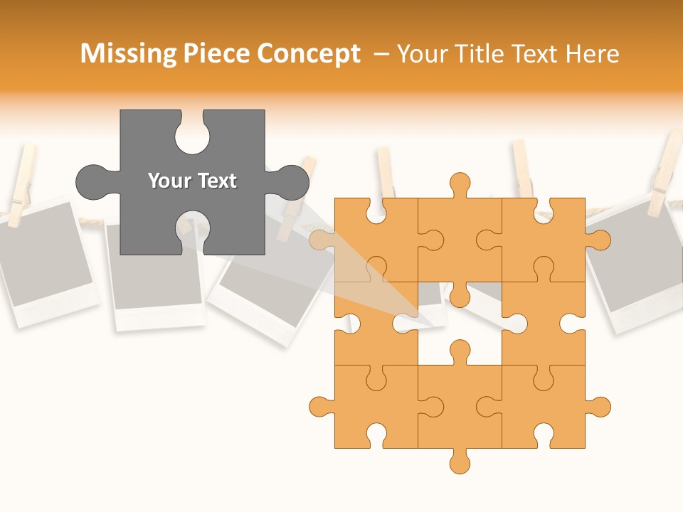 Clothespin Stick Rope PowerPoint Template