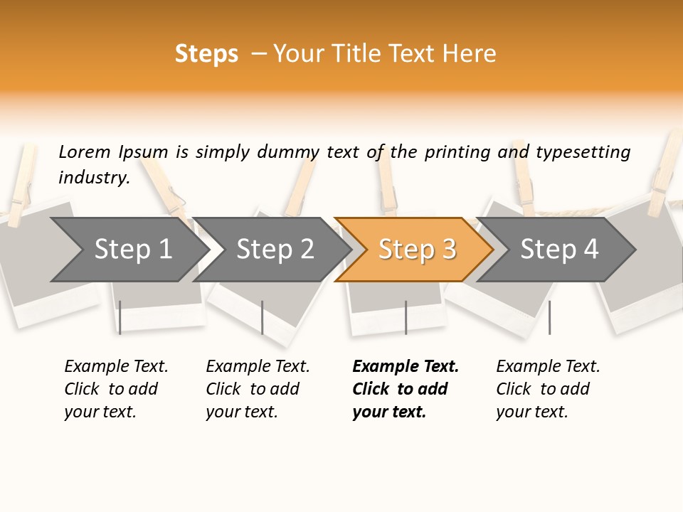 Clothespin Stick Rope PowerPoint Template