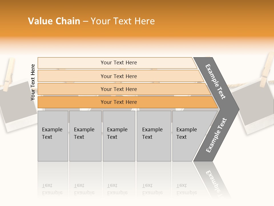Clothespin Stick Rope PowerPoint Template