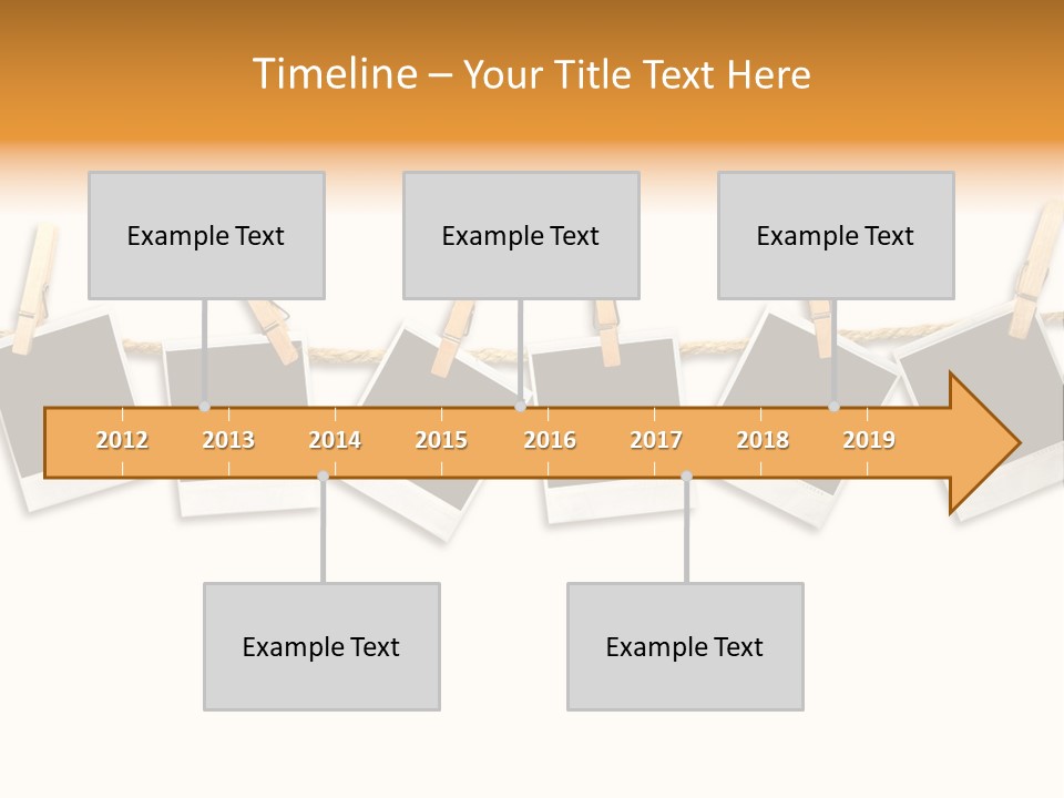 Clothespin Stick Rope PowerPoint Template