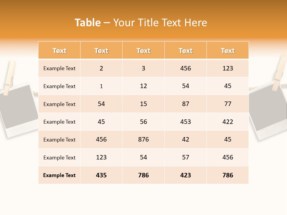 Clothespin Stick Rope PowerPoint Template