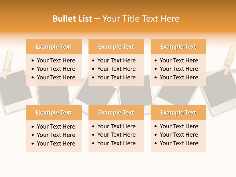Clothespin Stick Rope PowerPoint Template