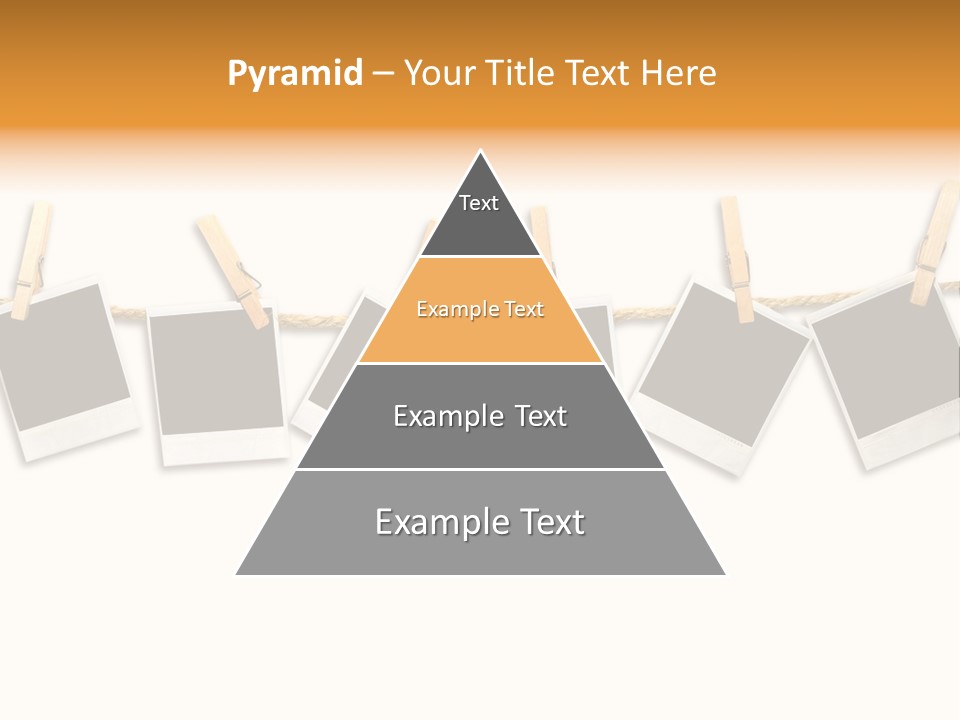 Clothespin Stick Rope PowerPoint Template