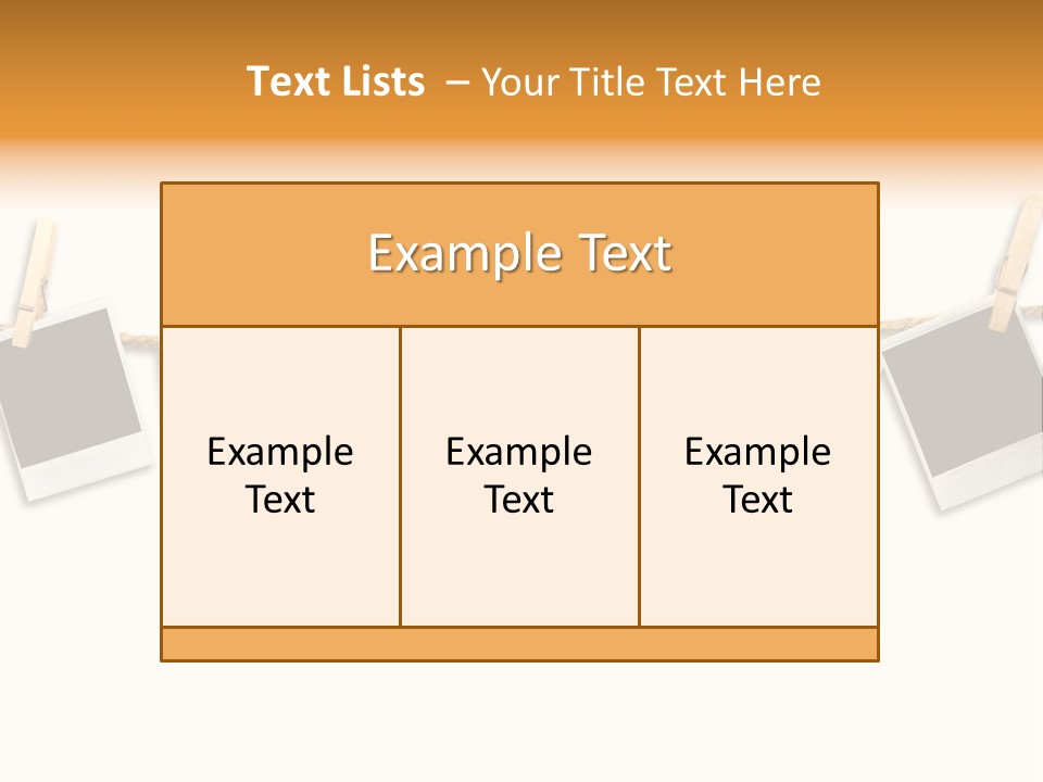 Clothespin Stick Rope PowerPoint Template