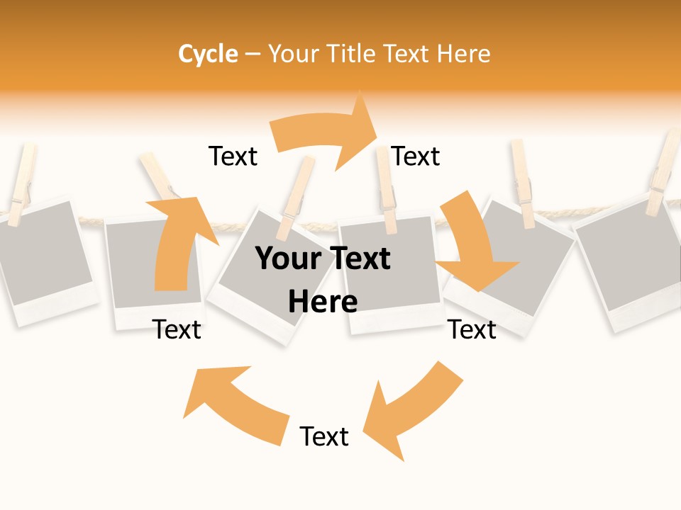 Clothespin Stick Rope PowerPoint Template