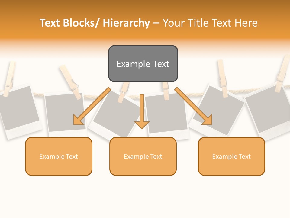 Clothespin Stick Rope PowerPoint Template