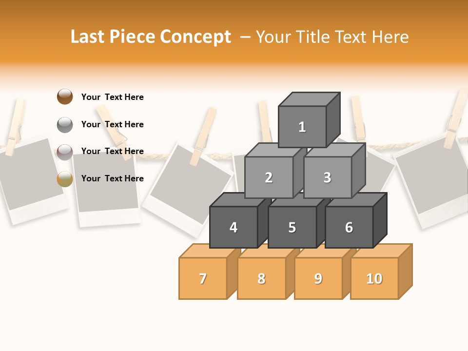 Clothespin Stick Rope PowerPoint Template