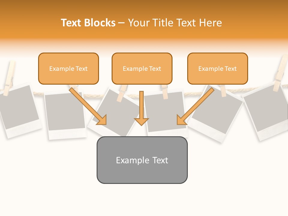Clothespin Stick Rope PowerPoint Template