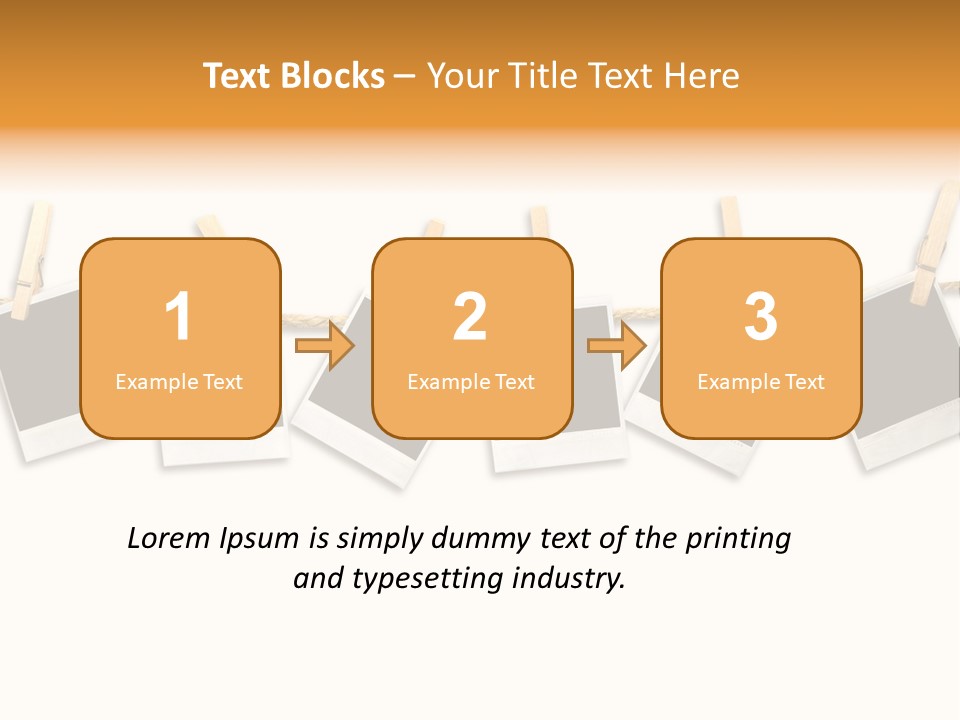 Clothespin Stick Rope PowerPoint Template