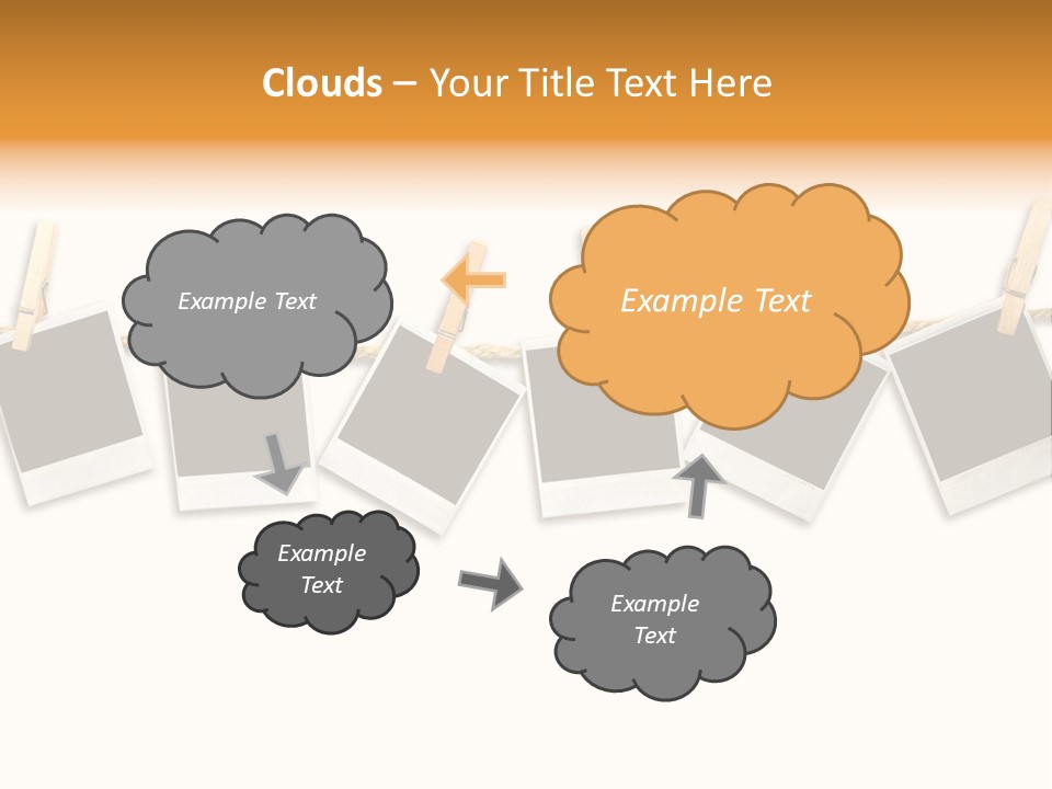 Clothespin Stick Rope PowerPoint Template
