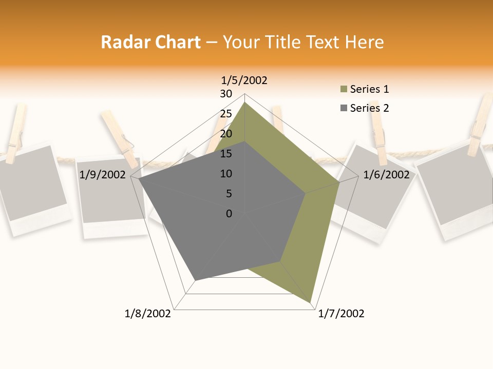 Clothespin Stick Rope PowerPoint Template