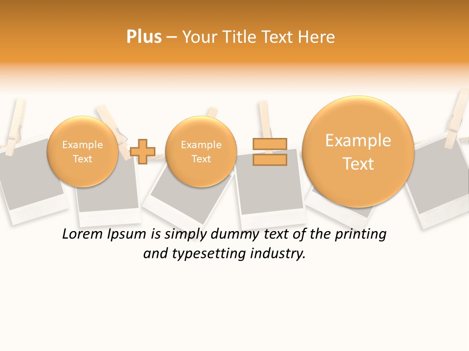 Clothespin Stick Rope PowerPoint Template