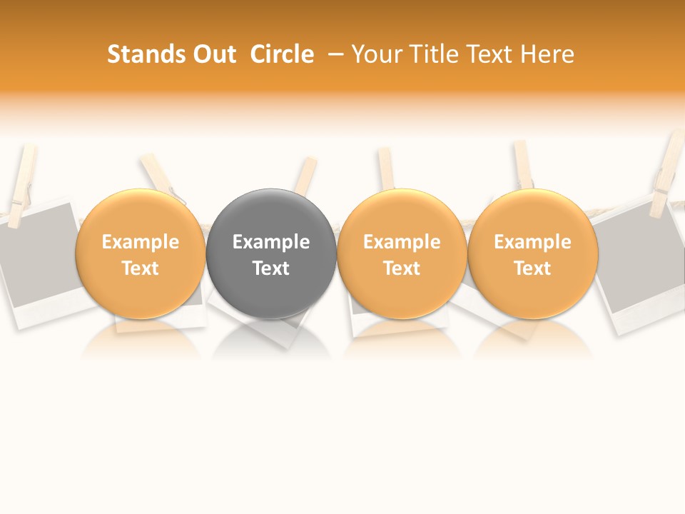 Clothespin Stick Rope PowerPoint Template