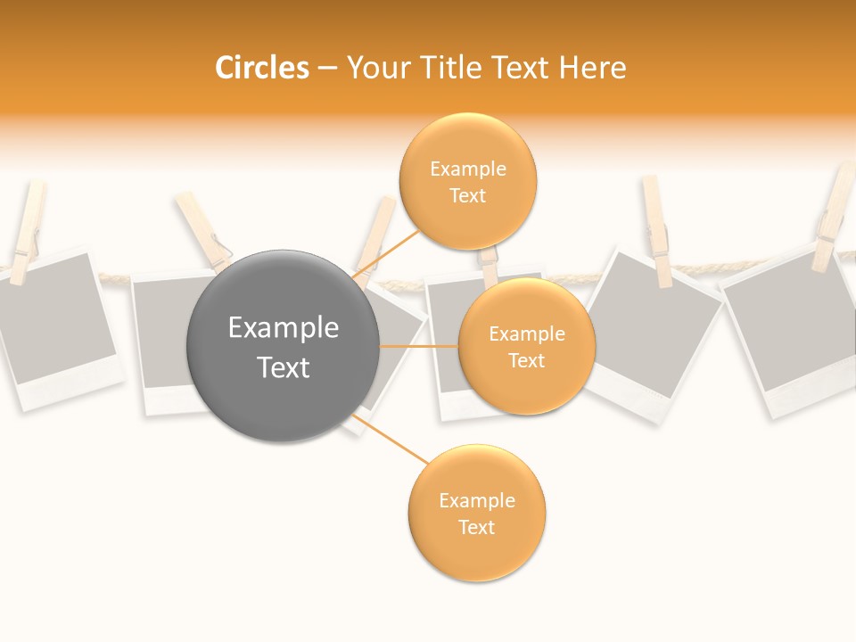 Clothespin Stick Rope PowerPoint Template