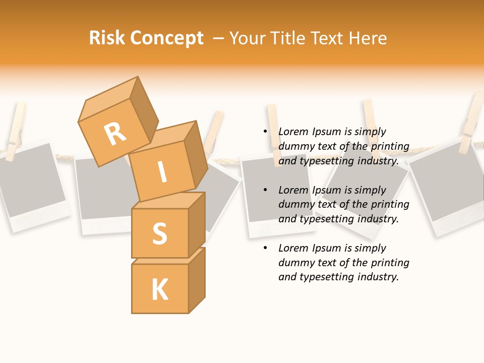 Clothespin Stick Rope PowerPoint Template