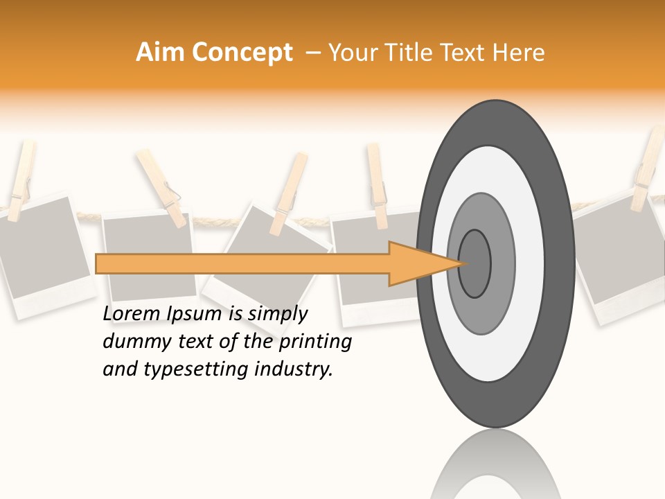 Clothespin Stick Rope PowerPoint Template