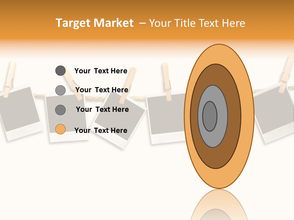 Clothespin Stick Rope PowerPoint Template