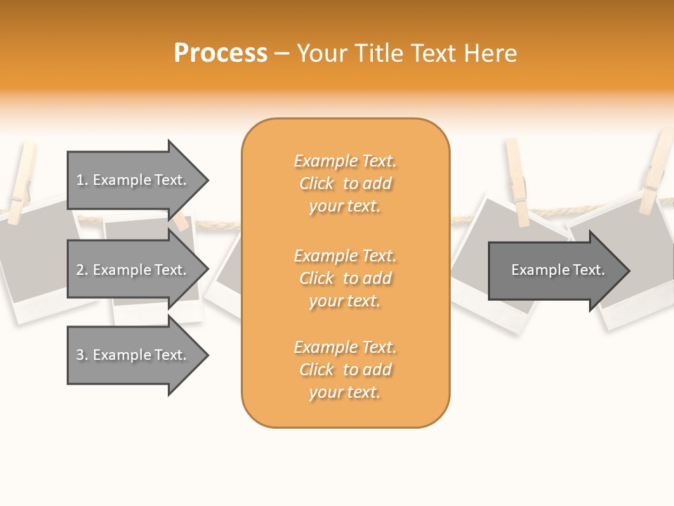 Clothespin Stick Rope PowerPoint Template