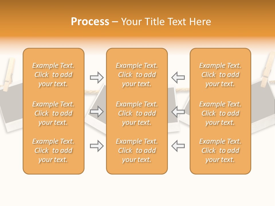Clothespin Stick Rope PowerPoint Template