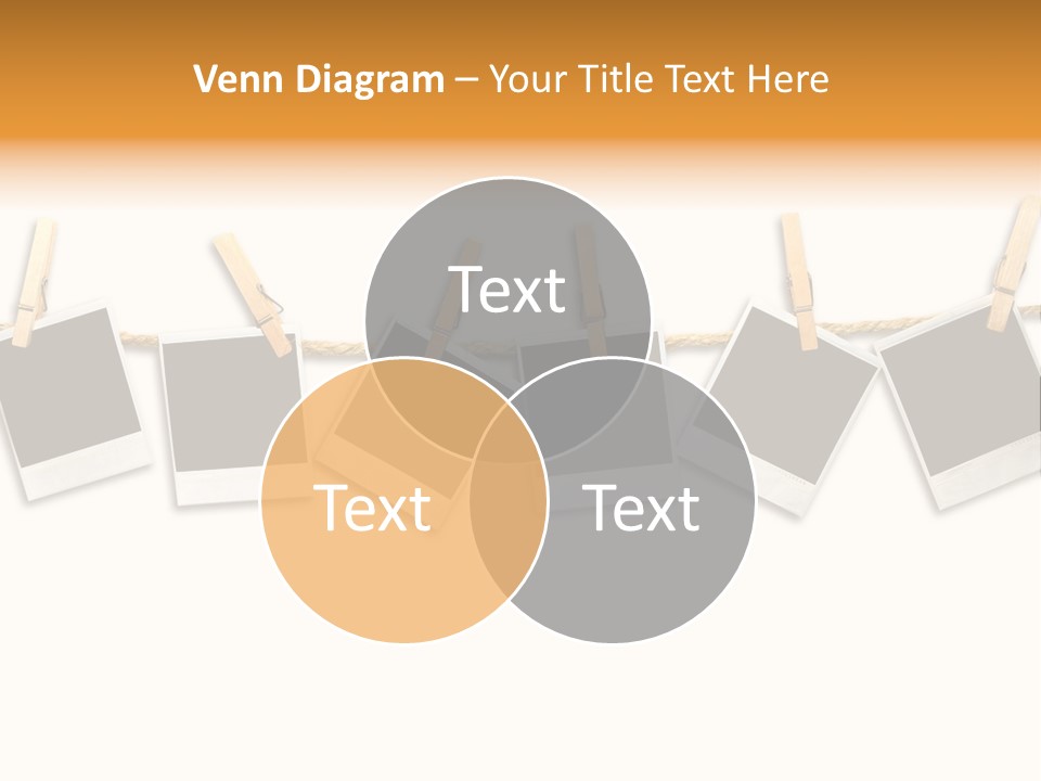 Clothespin Stick Rope PowerPoint Template