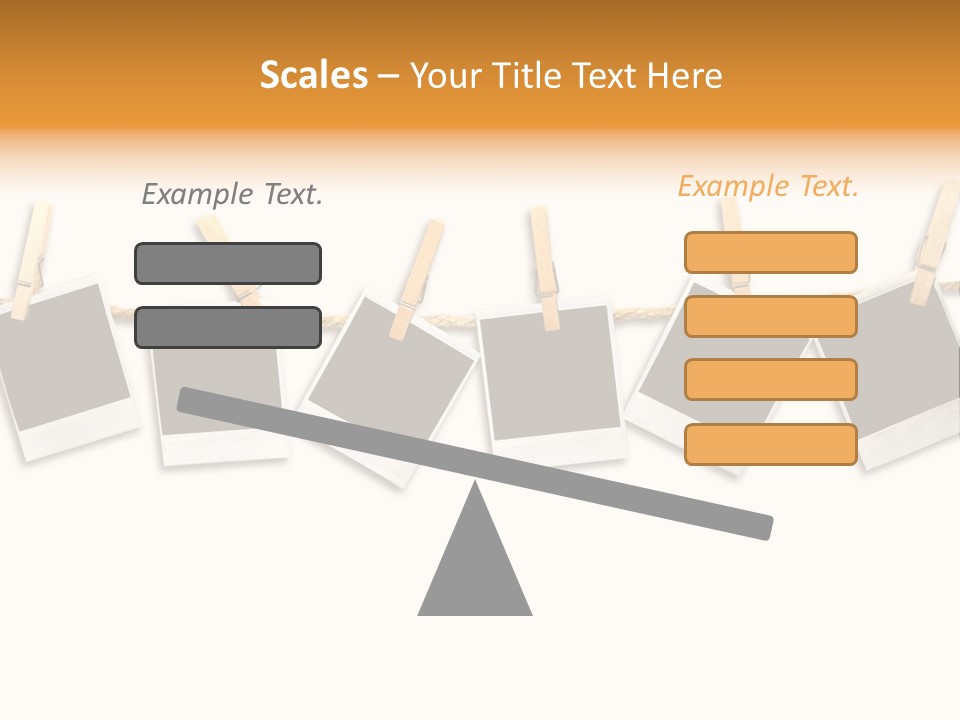 Clothespin Stick Rope PowerPoint Template