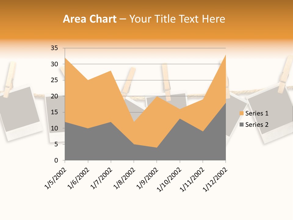 Clothespin Stick Rope PowerPoint Template