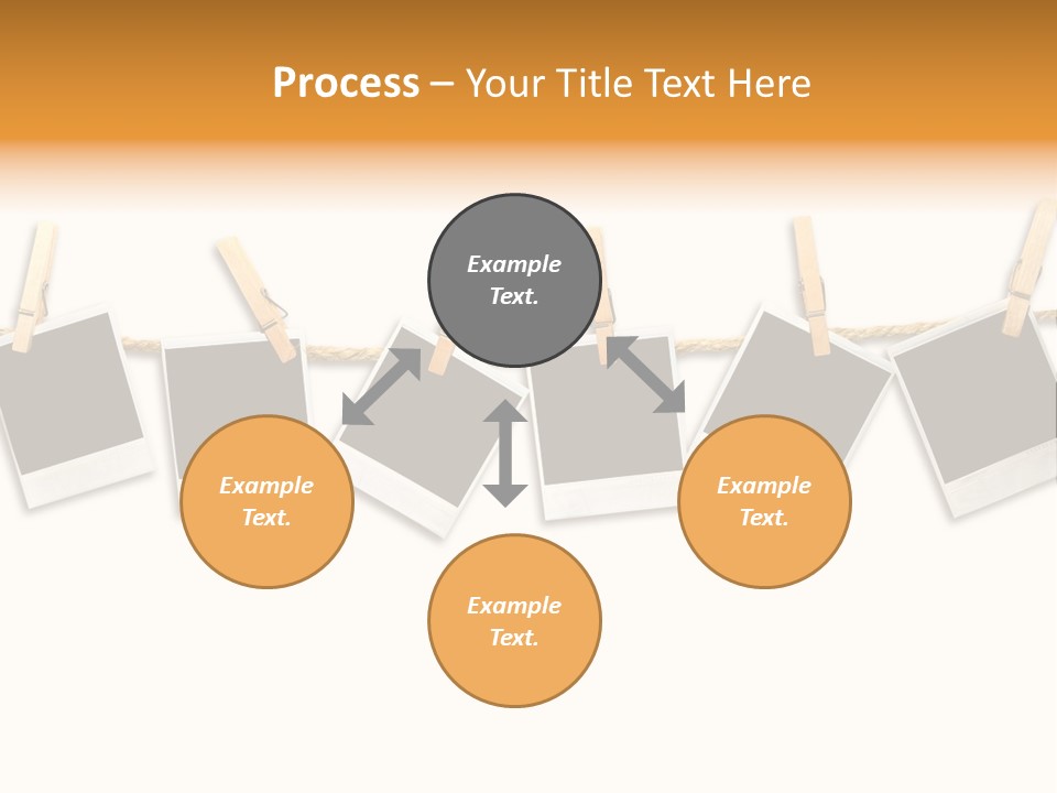Clothespin Stick Rope PowerPoint Template