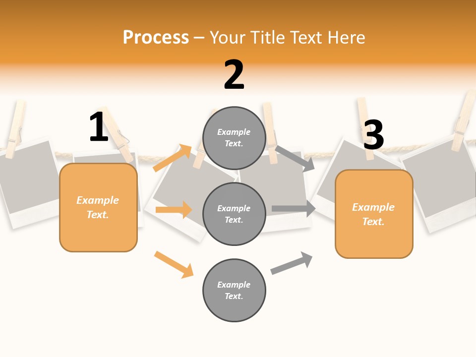 Clothespin Stick Rope PowerPoint Template