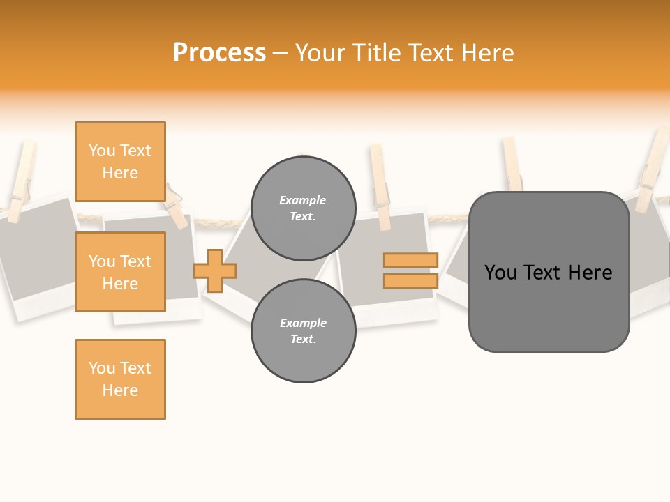 Clothespin Stick Rope PowerPoint Template