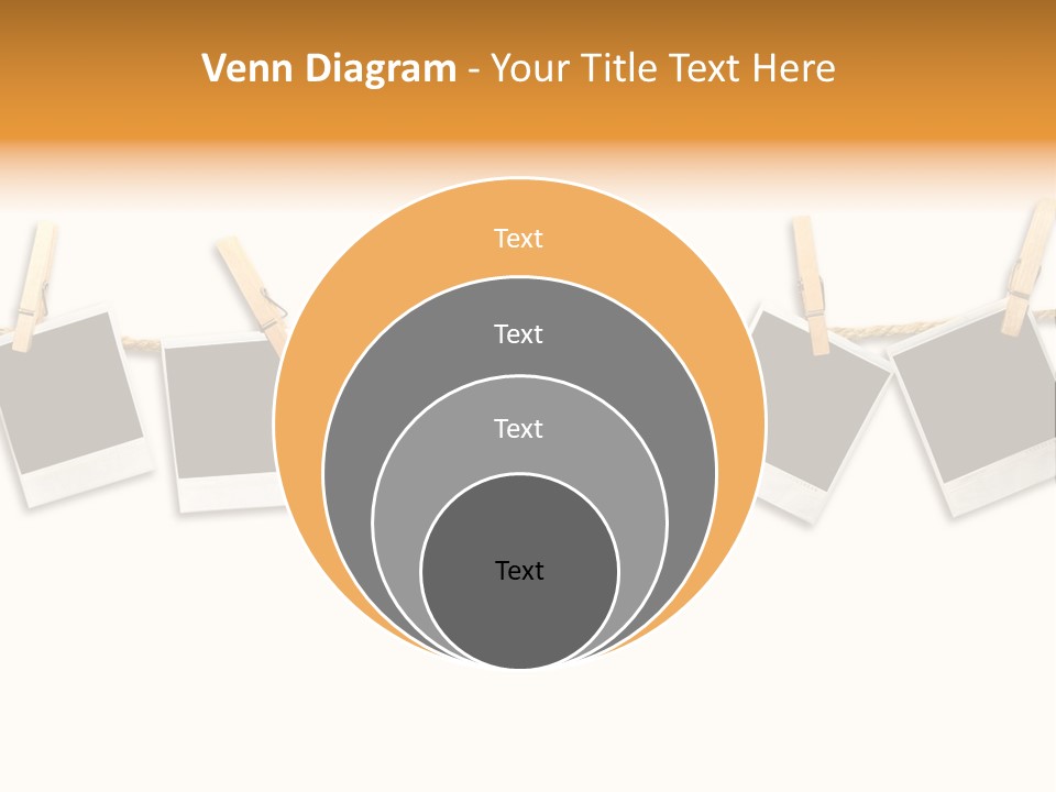 Clothespin Stick Rope PowerPoint Template