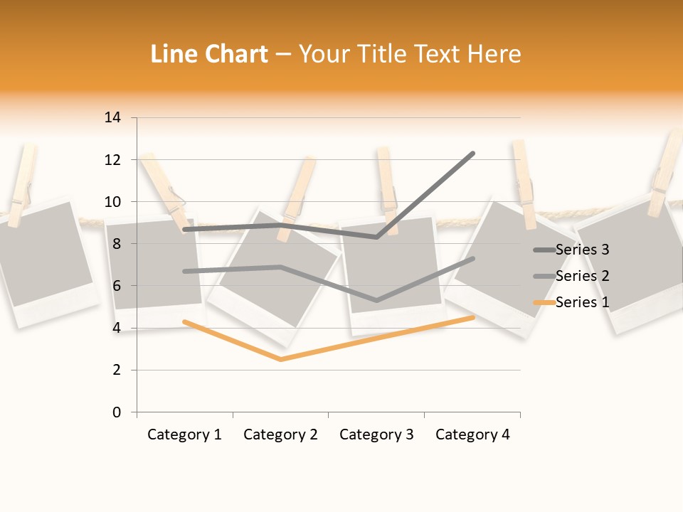 Clothespin Stick Rope PowerPoint Template