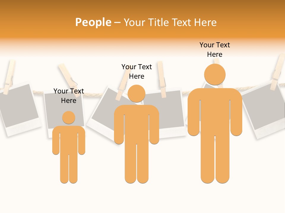 Clothespin Stick Rope PowerPoint Template