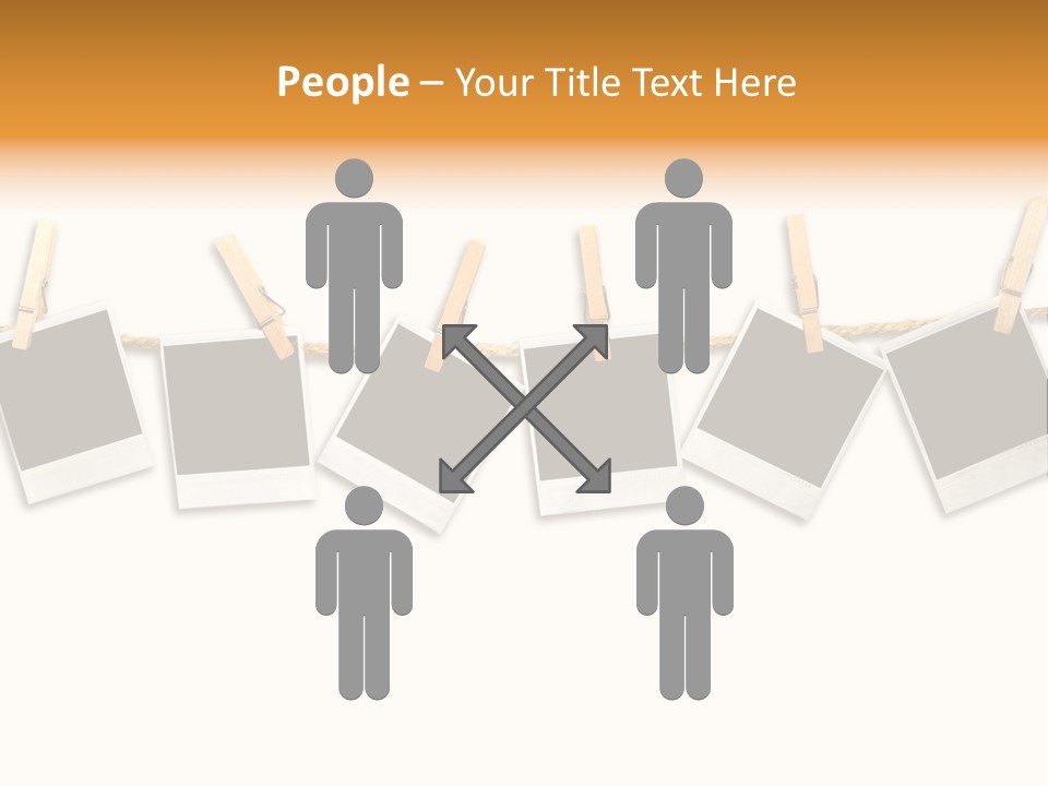 Clothespin Stick Rope PowerPoint Template