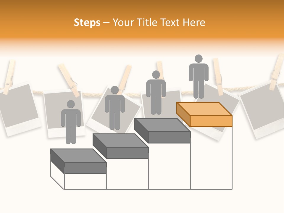 Clothespin Stick Rope PowerPoint Template