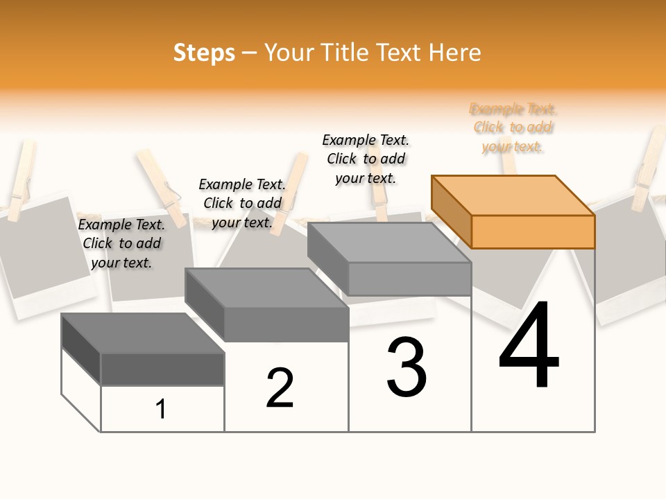 Clothespin Stick Rope PowerPoint Template