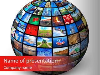 Concept Global Broadcasting PowerPoint Template