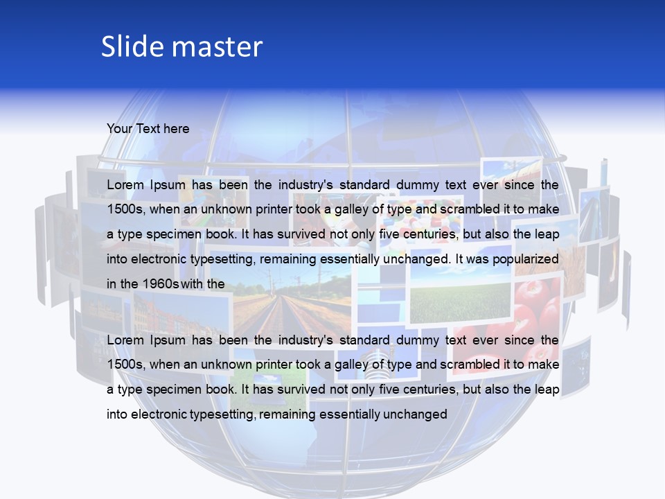 Isolated Earth Television PowerPoint Template