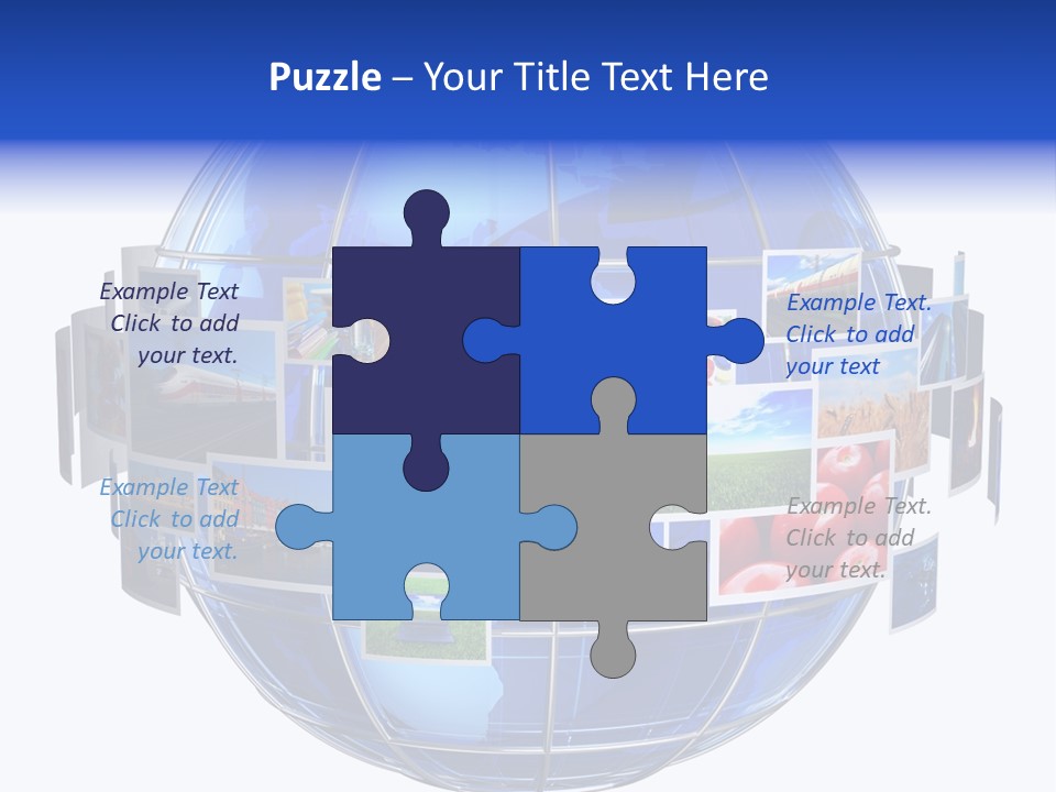 Isolated Earth Television PowerPoint Template