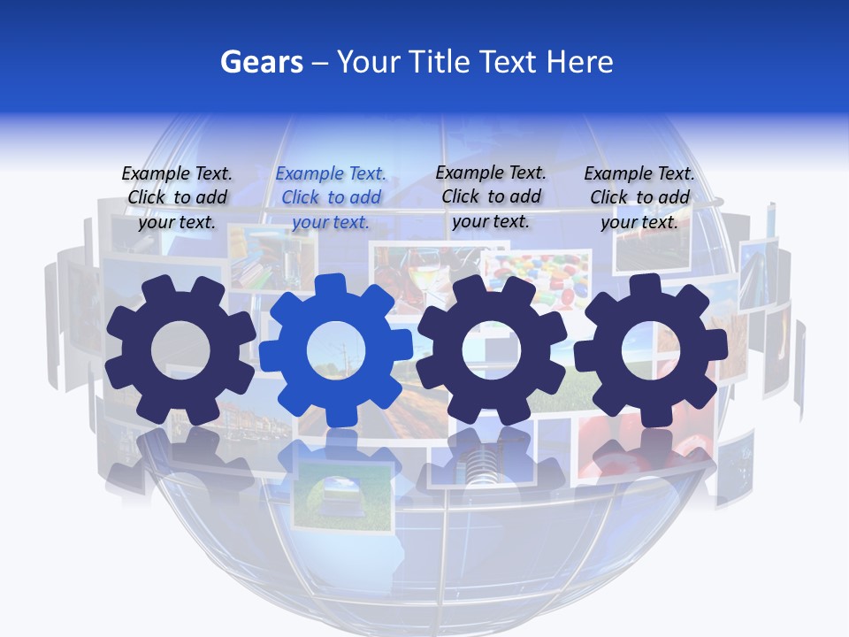 Isolated Earth Television PowerPoint Template