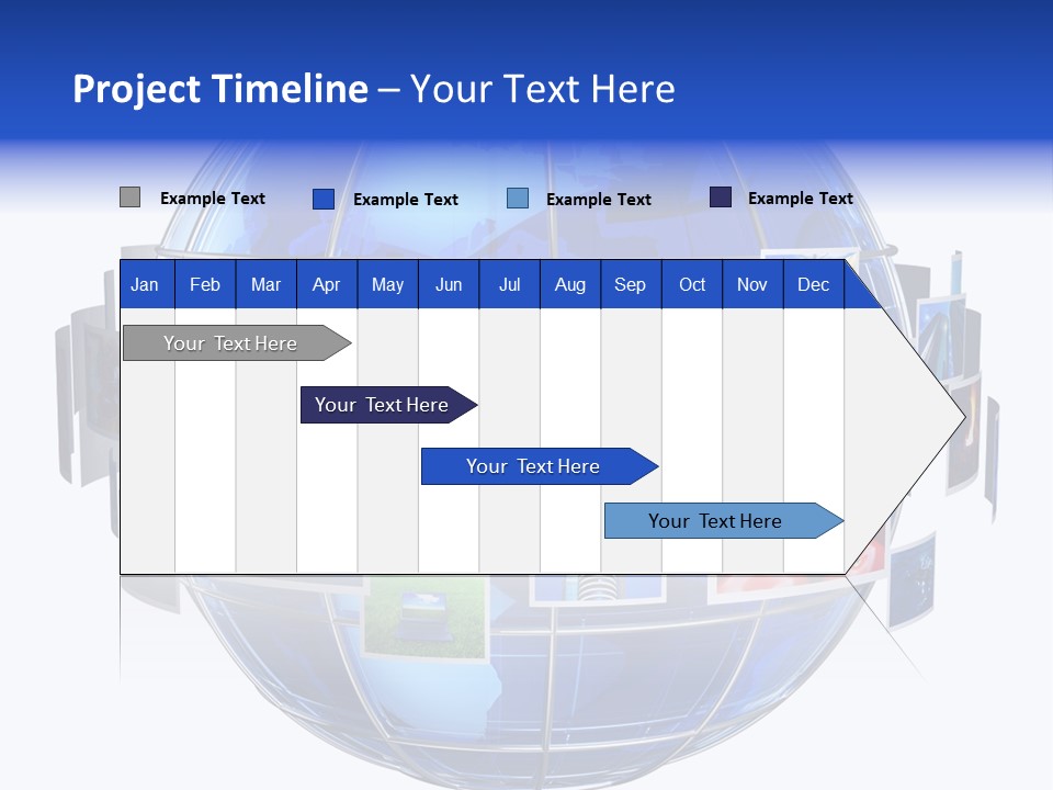 Isolated Earth Television PowerPoint Template