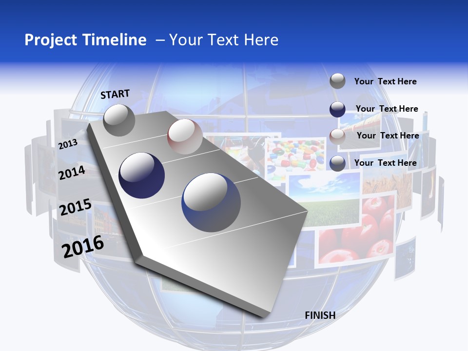 Isolated Earth Television PowerPoint Template