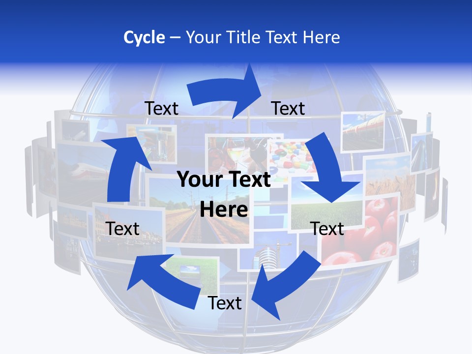 Isolated Earth Television PowerPoint Template