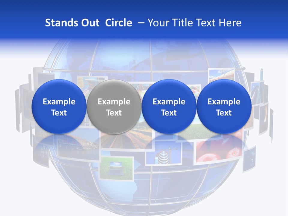 Isolated Earth Television PowerPoint Template