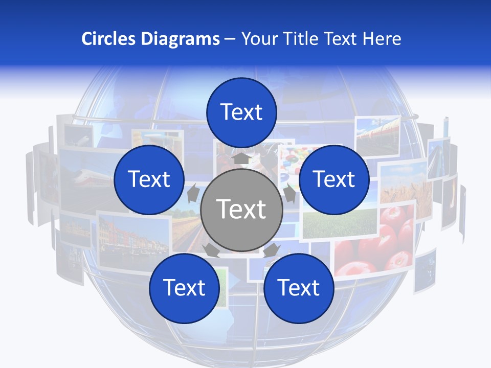 Isolated Earth Television PowerPoint Template