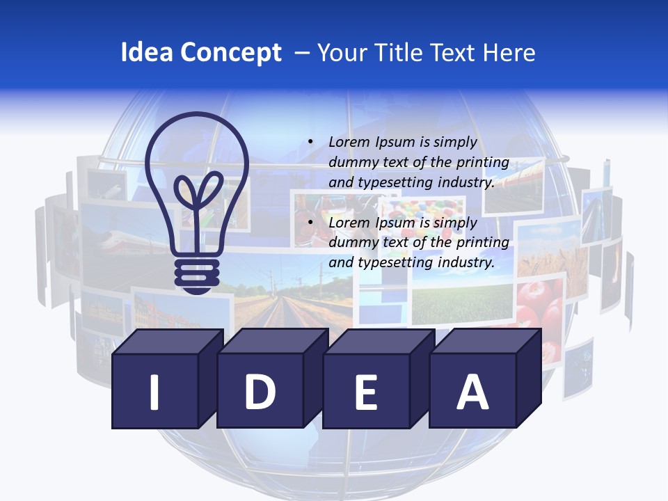 Isolated Earth Television PowerPoint Template