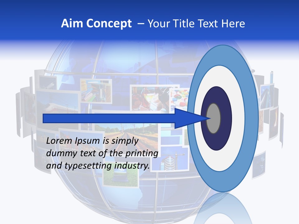 Isolated Earth Television PowerPoint Template