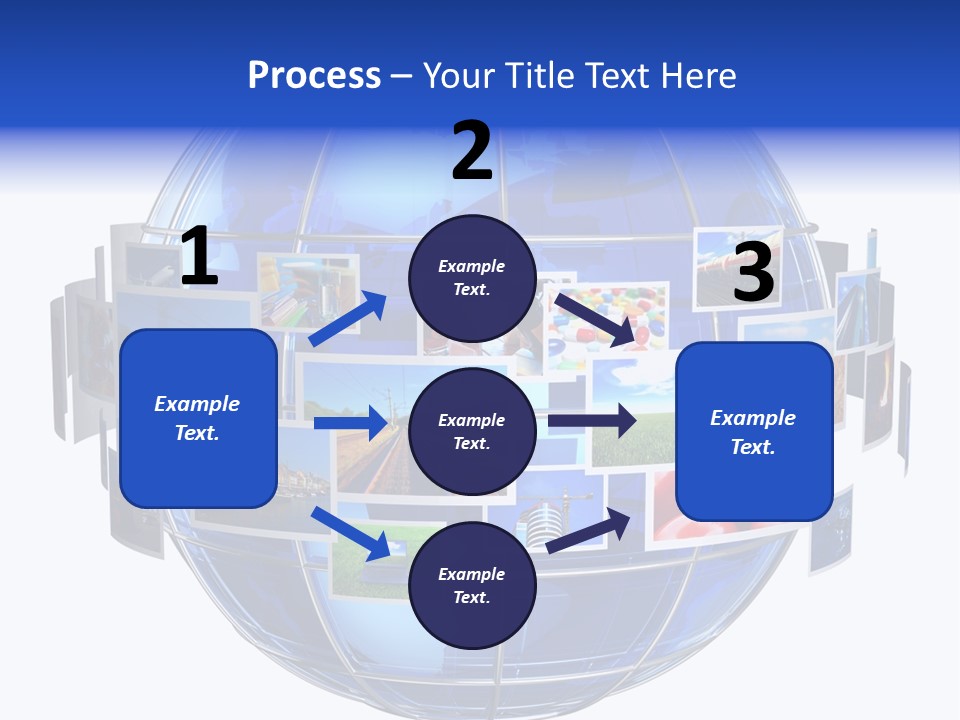 Isolated Earth Television PowerPoint Template